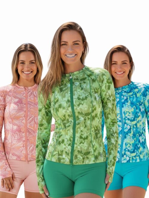 Women’s Full-Zip Rash Guard – OEM Swimwear Manufacturer