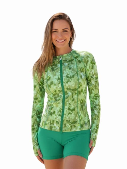 Women’s Full-Zip Rash Guard – OEM Swimwear Manufacturer