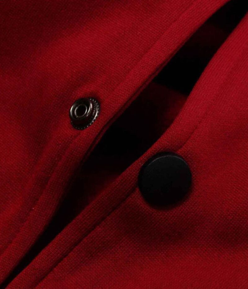 Men’s Varsity Jacket | Wine Red Woolen Fabric