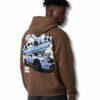 Men’s Graphic Hoodie – OEM Coffee Brown Pullover Manufacturer